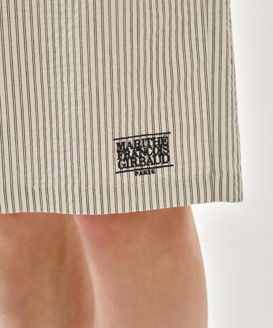 Marithé François Girbaud M EASY HALF PANTS Stripe
