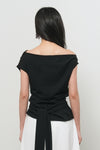 General Idea WOMAN Unbalanced Drape Strap T-Shirt