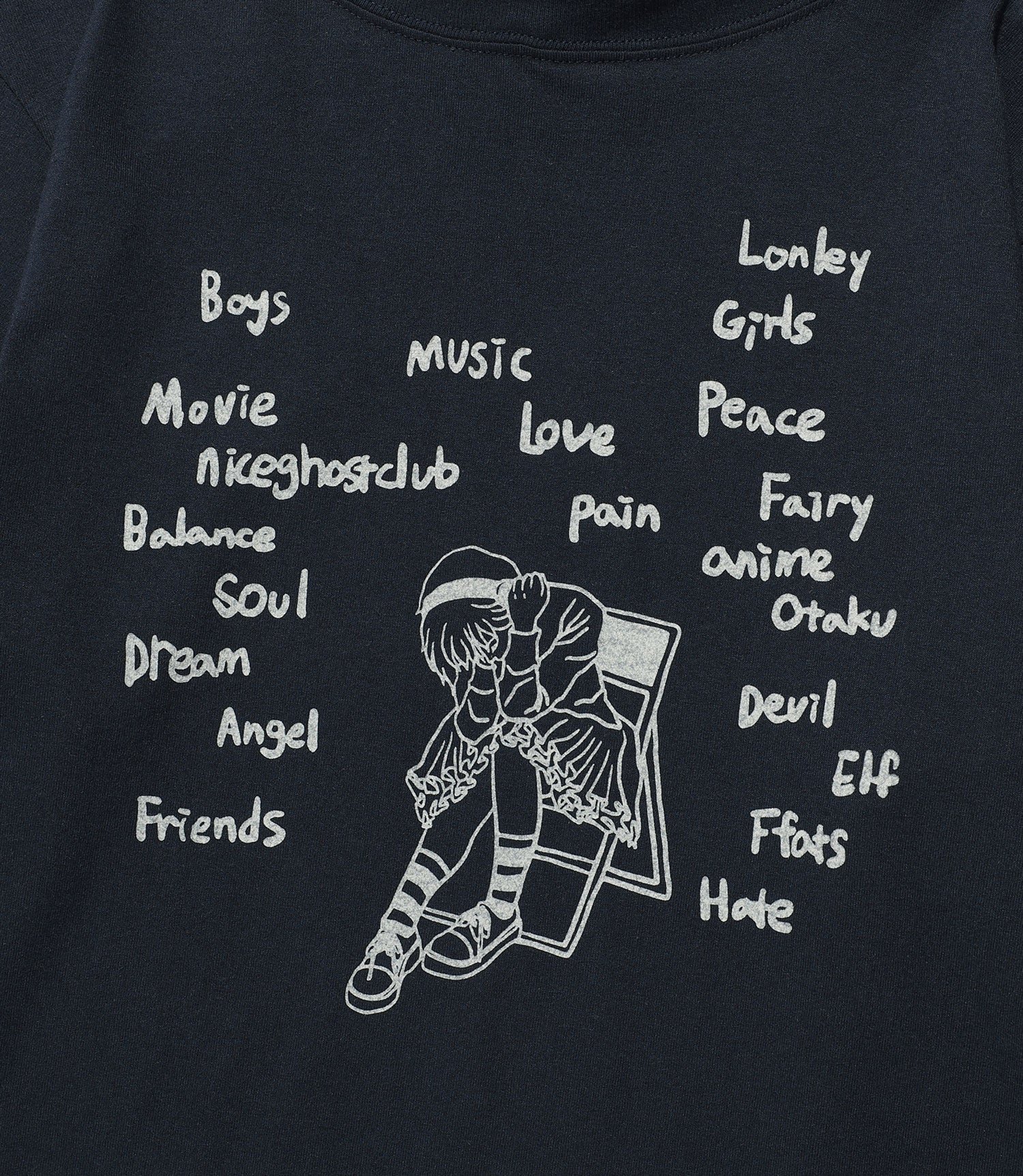 Nice Ghost Club Think Layered L/S Hoodie [Navy]