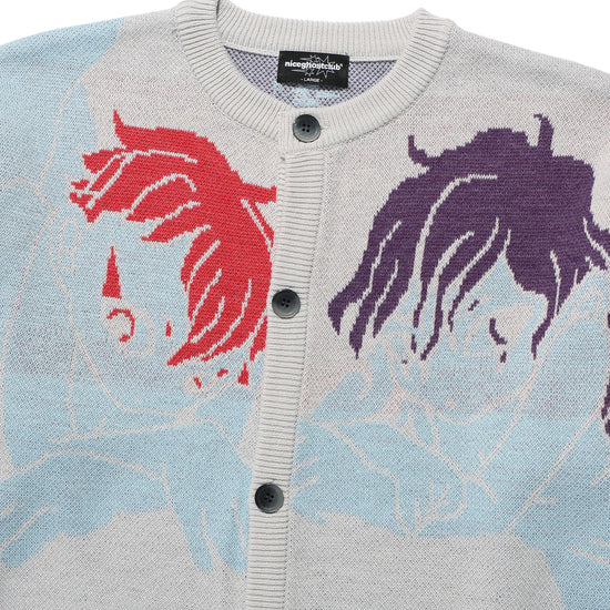 Nice Ghost Club Angels Knit Cardigan [Grey]