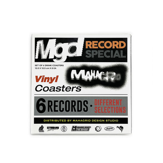 Mahagrid Vinyl Record Coasters