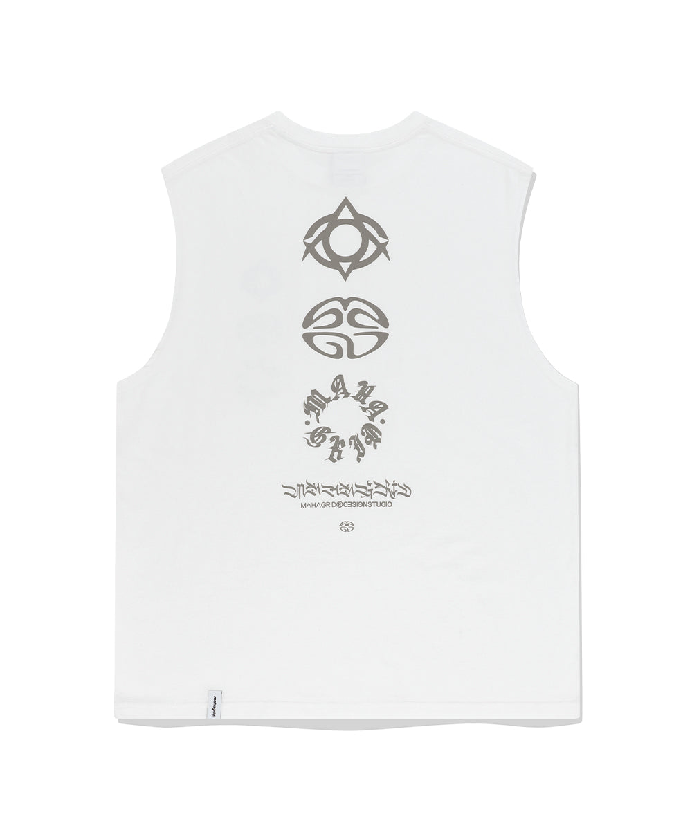 Mahagrid Eclipse Logos Sleeveless White