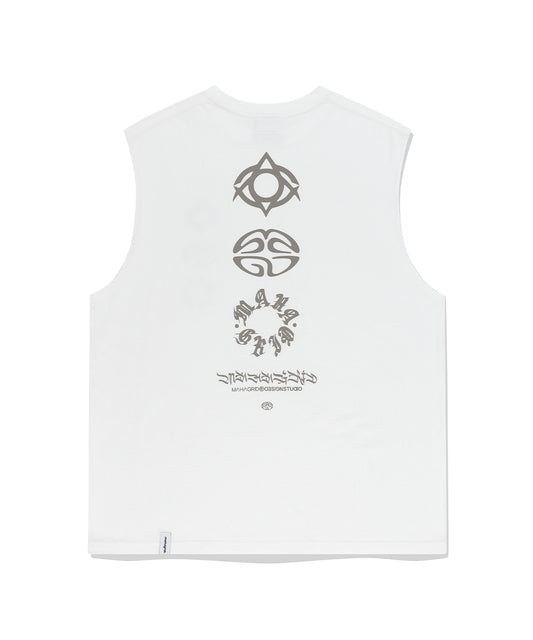 Mahagrid Eclipse Logos Sleeveless White