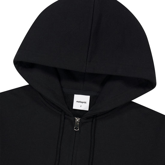 Mahagrid PRAY APPLIQUE CROP ZIP UP HOODIE
