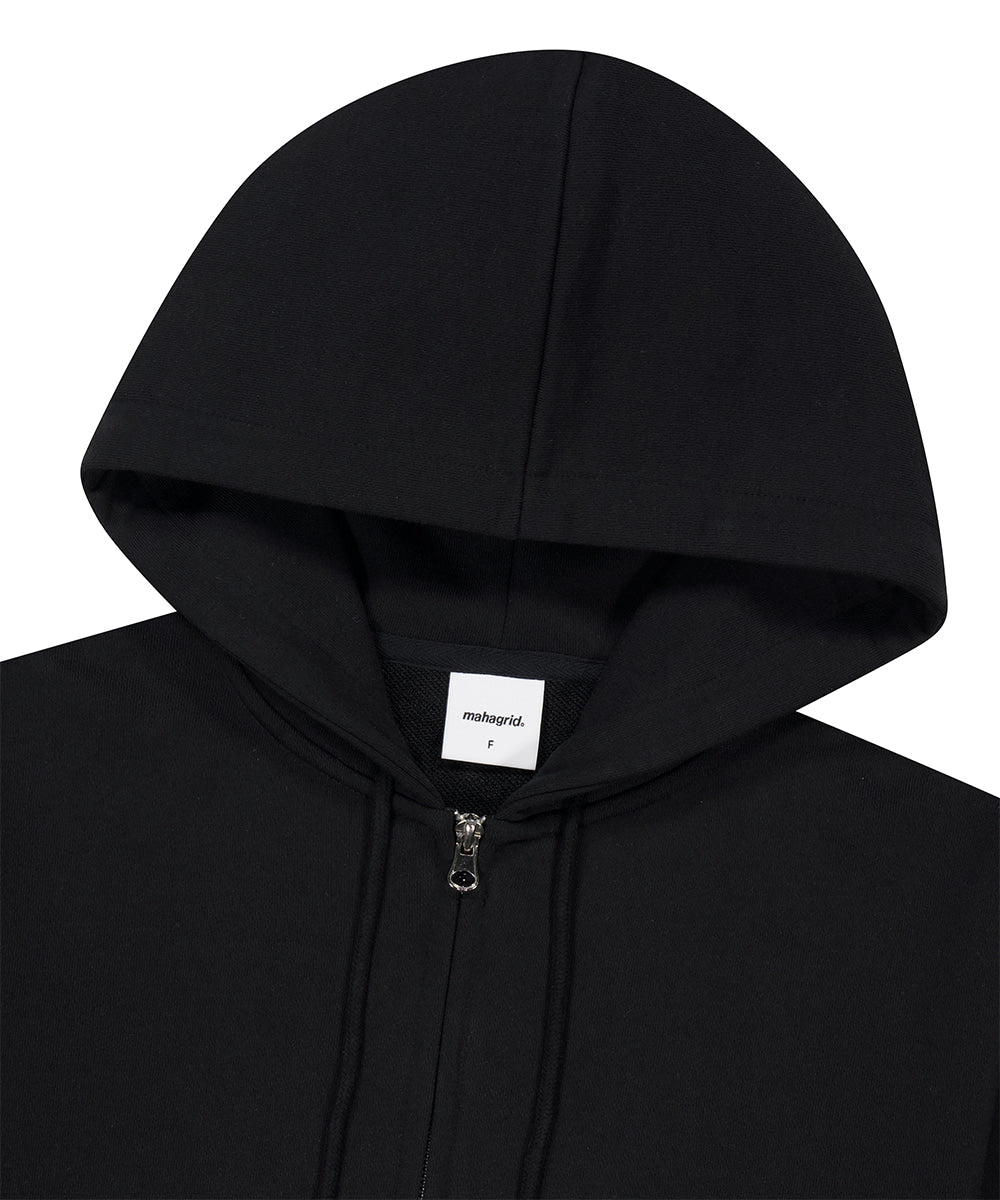Mahagrid PRAY APPLIQUE CROP ZIP UP HOODIE