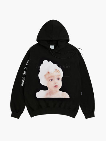 ADLV ADLV Baby Face Hoodie Black Bubble