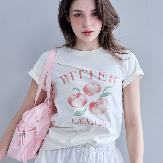 Bitter Cells Flat Peach Tee-Cream
