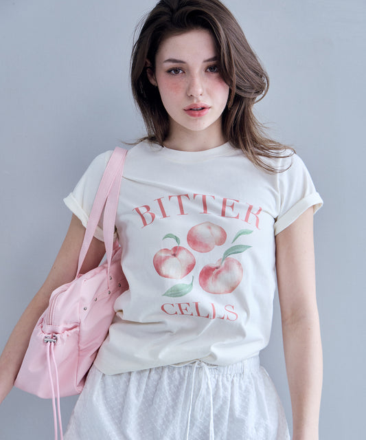 Bitter Cells Flat Peach Tee-Cream