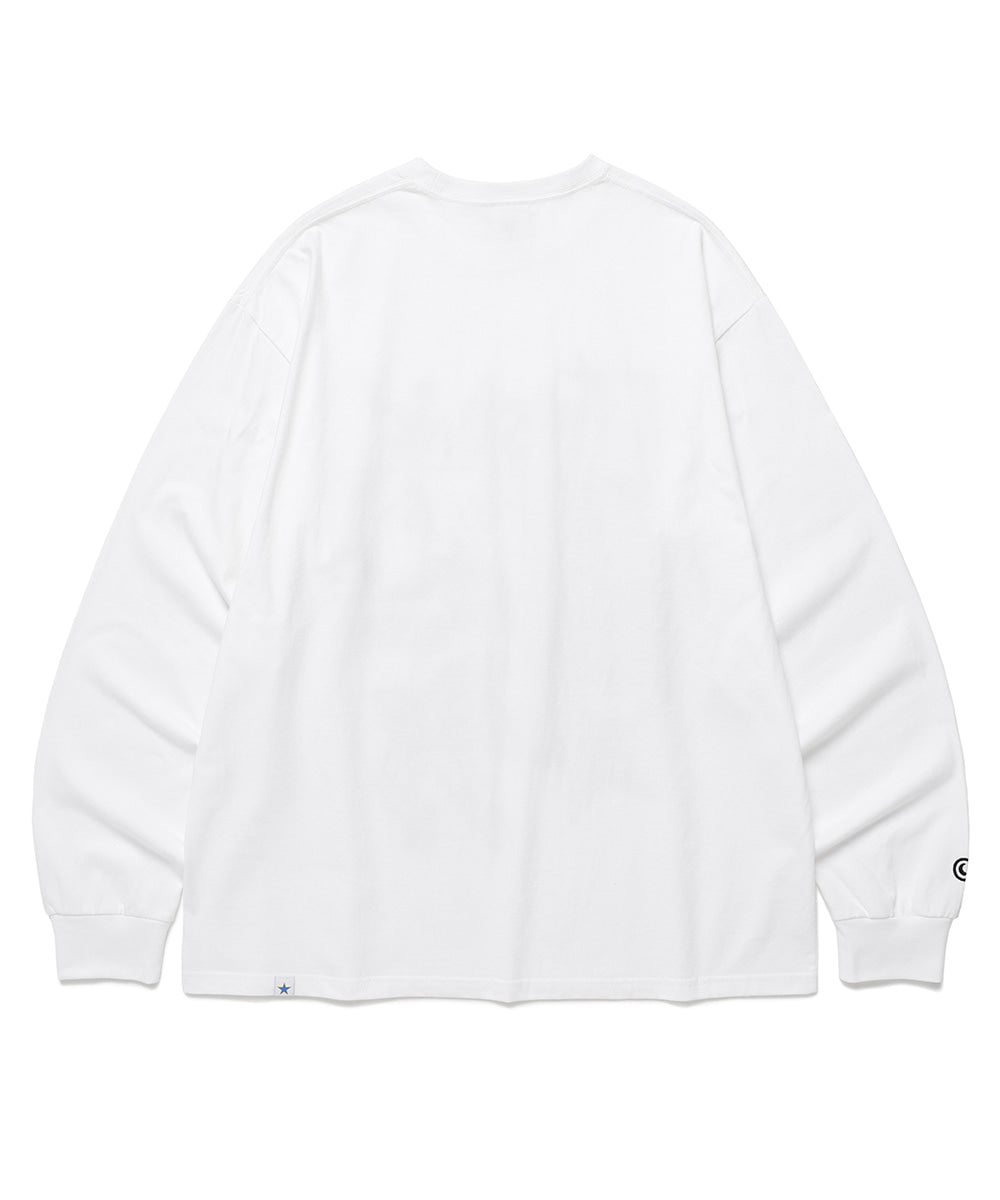 Cavish Lightning Skeleton Long Sleeve Tee in White