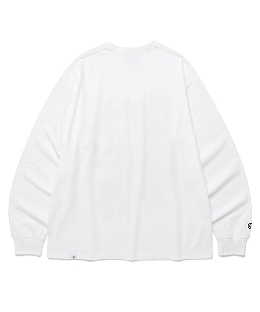 Cavish Lightning Skeleton Long Sleeve Tee in White