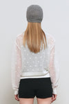 General Idea WOMAN Polka Dot Sheer Cardigan [WHITE]