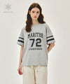Marithé François Girbaud AEROCOOL FOOTBALL OVERSIZED TEE heather gray