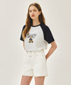 Marithé François Girbaud [REGEN] DOODLE GRAPHIC RAGLAN TEE
