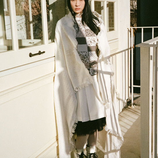 Nice Ghost Club Patchwork Quilted Printed 3/4 Sleeve Tee
