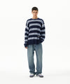 Mahagrid Hairy Stripe Knit Sweater