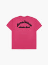 ADLV Script Embossing Chain Needlework Short Sleeve T-Shirt