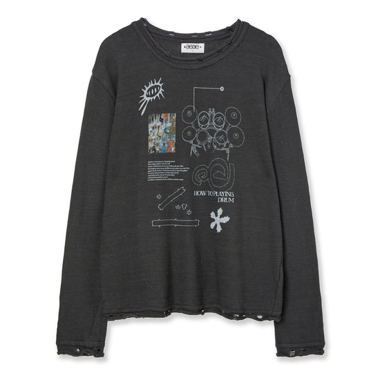 AEAE How to Playing Drum Knit [Charcoal]