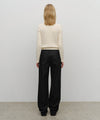 Marithé François Girbaud Women's Straight Fit Raw Denim Pants Black