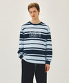 Marithé François Girbaud CRACK CLASSIC LOGO LONG SLEEVE TEE stripe