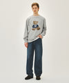 Marithé François Girbaud DOODLE BEAR SWEATSHIRT heather gray