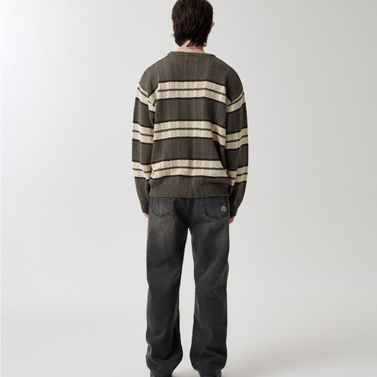 Mahagrid Mesh Stripe Knit