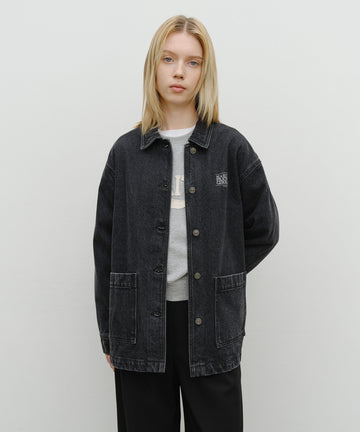 Marithé François Girbaud W French Denim Work Jacket Black