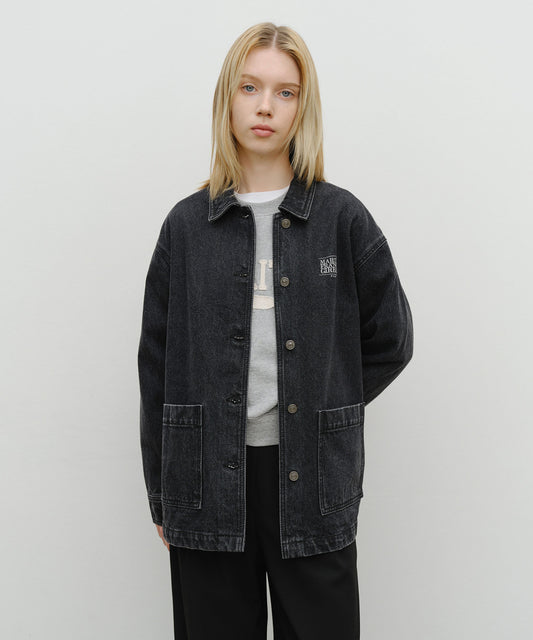 Marithé François Girbaud W French Denim Work Jacket Black