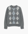 Marithé François Girbaud ARGYLE JQD KNIT PULLOVER Heather Gray