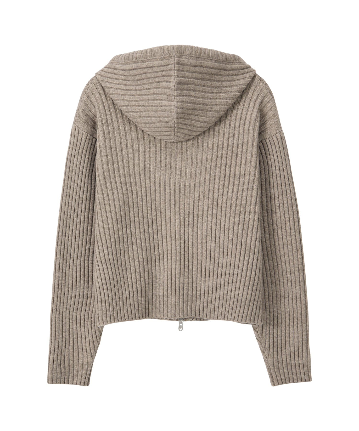 Bitter Cells Essential Ribbed Knit Hood Zip Up