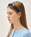 Marithé François Girbaud Regular Logo Slim Denim Hairband