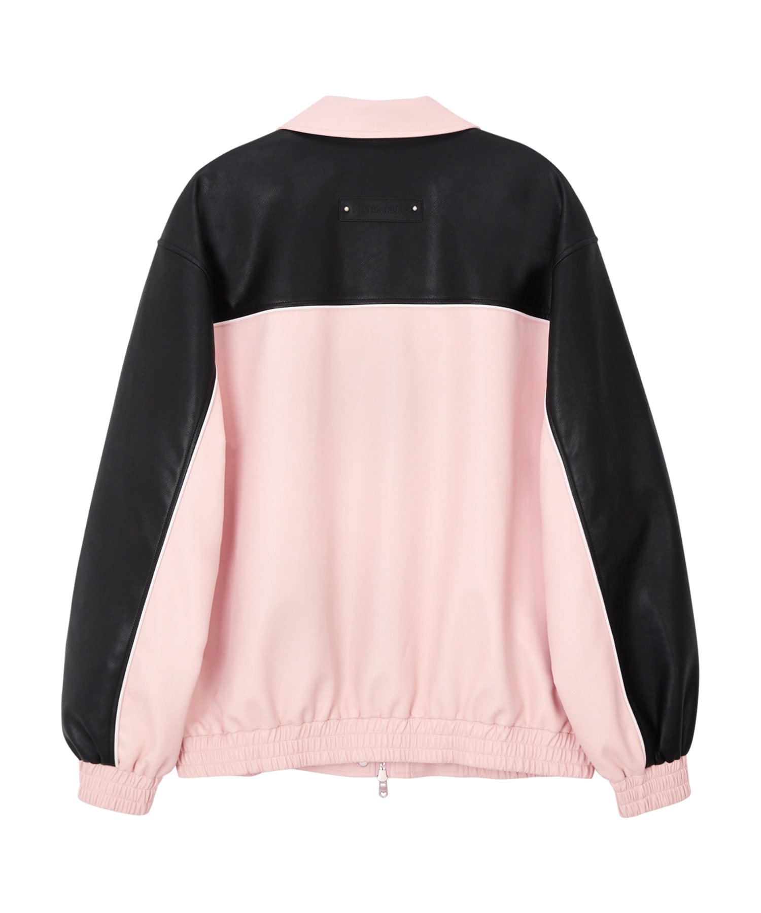 Bitter Cells Riding Leather Jacket-Pink