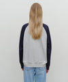 Marithé François Girbaud Classic Logo Color Block Raglan Sweatshirt Burgundy
