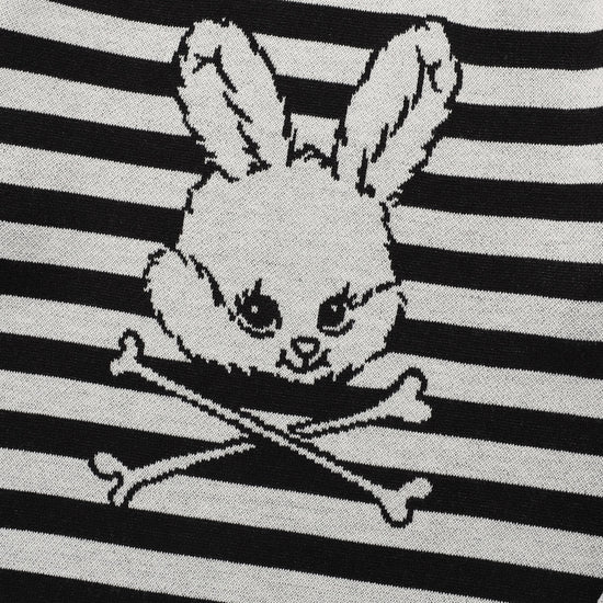 Nice Ghost Club Skull Rabbit Stripe Knit