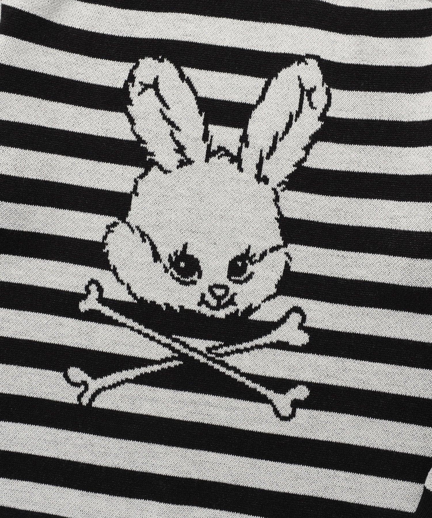 Nice Ghost Club Skull Rabbit Stripe Knit