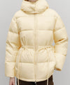 Marithé François Girbaud Women's Waist String Mid Down Jacket Light Beige