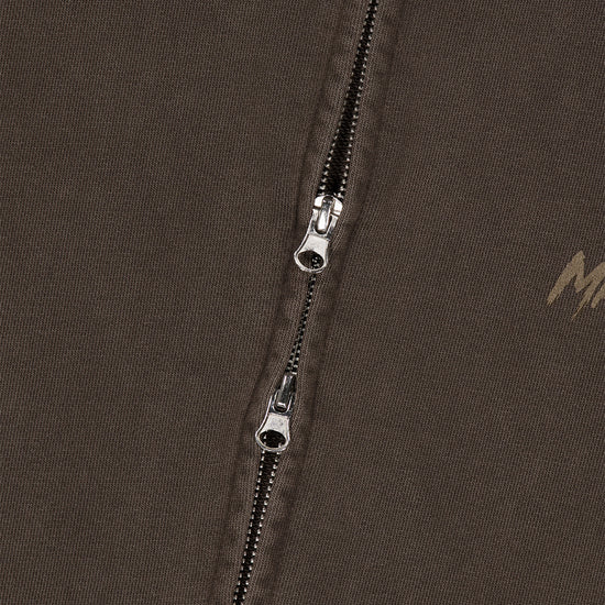 Mahagrid Slash Logo Pigment Zip Up Hoodie