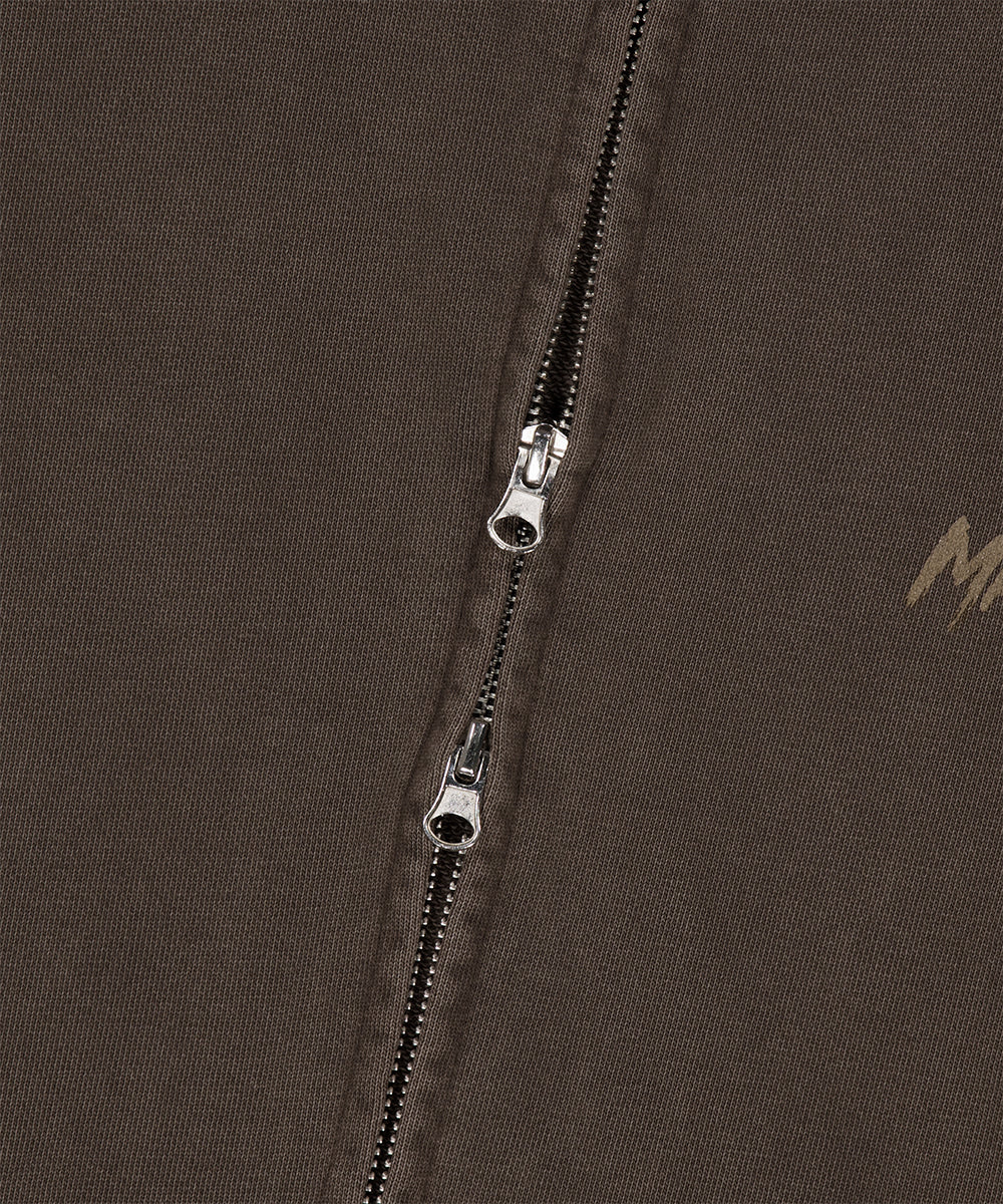 Mahagrid Slash Logo Pigment Zip Up Hoodie