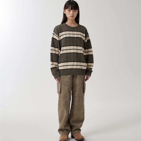 Mahagrid Mesh Stripe Knit