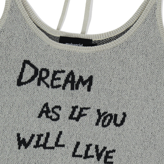 Mahagrid Lettering Sleeveless Knit
