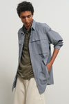 General Idea UNISEX Loose Fit Stripe Pocket Shirt