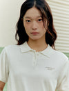 ADLV WOMAN BASIC SHORT SLEEVE COLLAR KNIT