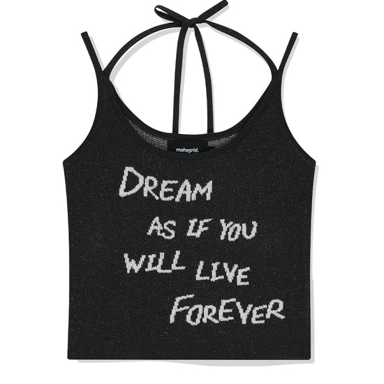 Mahagrid Lettering Sleeveless Knit