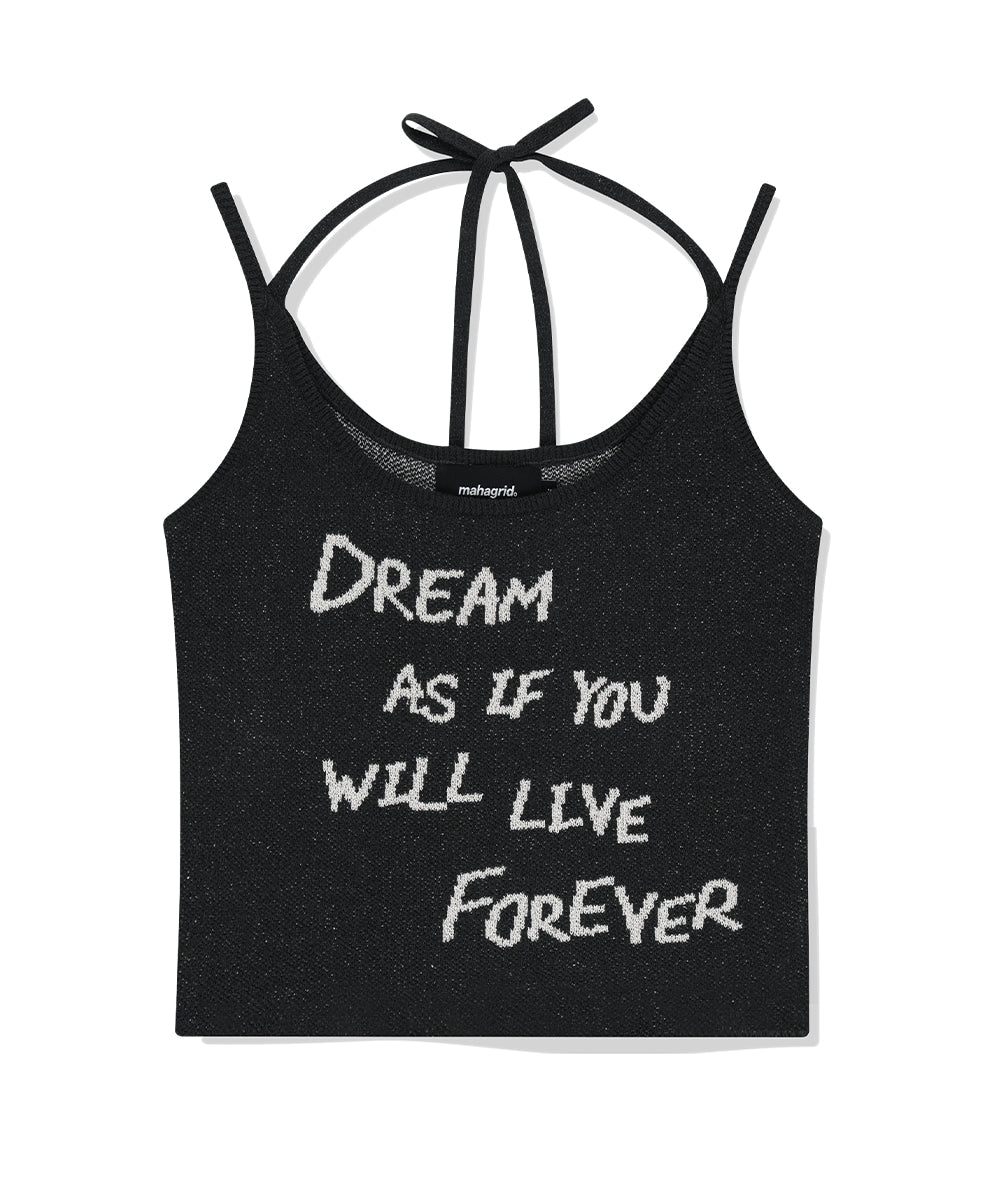 Mahagrid Lettering Sleeveless Knit