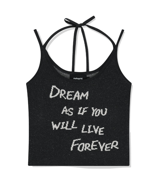 Mahagrid Lettering Sleeveless Knit