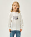Marithé François Girbaud Kids Doodle Classic Logo Long Sleeve Tee White