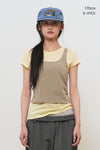 General Idea WOMAN Two-Way Color Layered T-Shirt