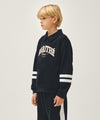 Marithé François Girbaud Kids Stripe Point Collar Sweatshirt Ivory