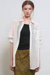 General Idea WOMAN Summer Wrinkle Sheer Shirt