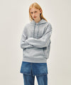 Marithé François Girbaud CLASSIC LOGO APPLIQUE MIX HOODIE heather gray