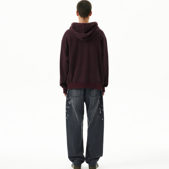 Mahagrid Embroidered Splatter Denim Pant